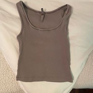 SKIMS stone cotton rib tank